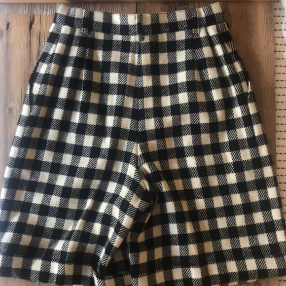 Vintage Escada Wool Gingham Shorts - Picture 8 of 12